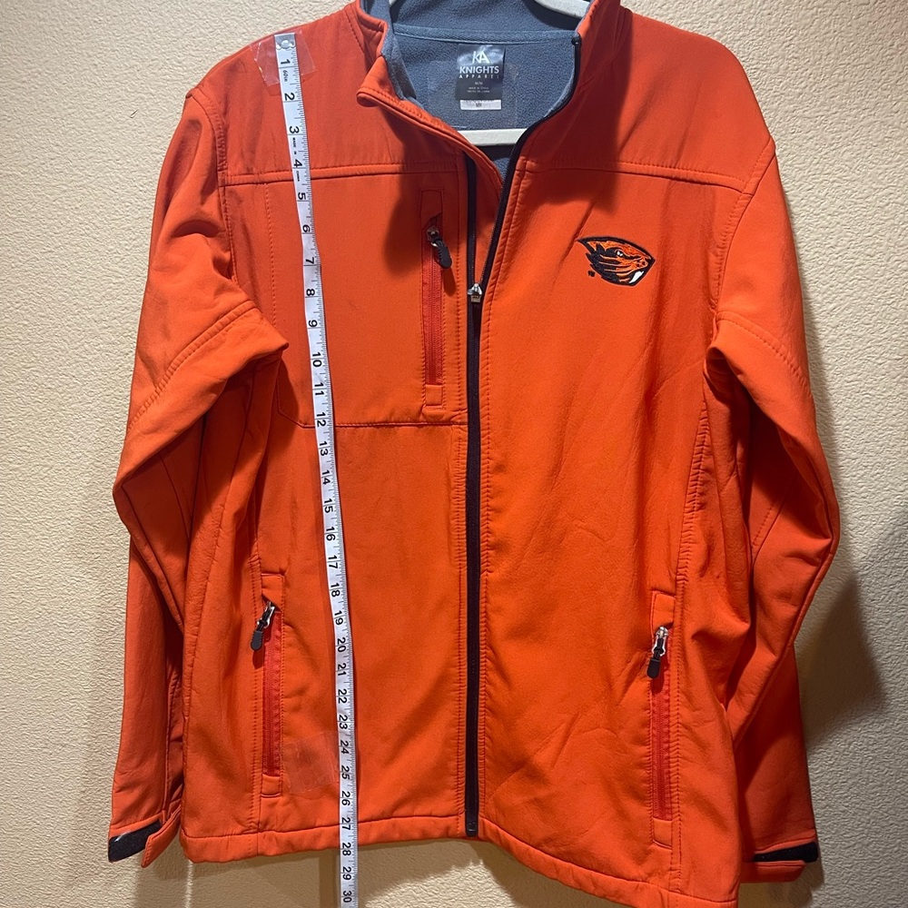 Men's Bright Orange Beavers Performance Jacket size Medium.